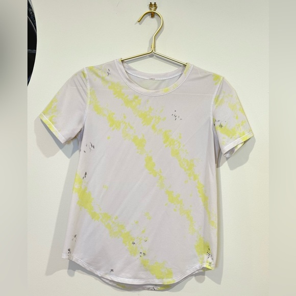 Lululemon High-Neck Running & Training T-Shirt Electric Lemon Multi - Size 4 - Picture 5 of 9